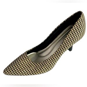 EUC Comfort Plus by Predictions Pumps, High Heel, Houndstooth, Textile, Sz 8.5